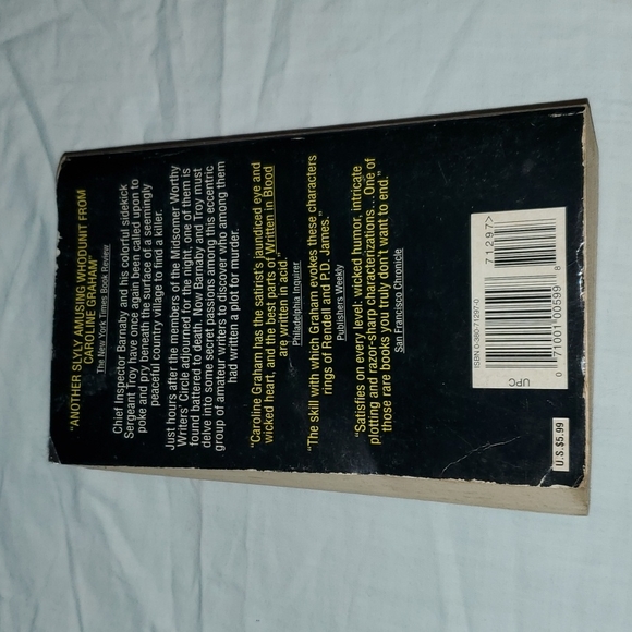 FREE w/bundle or 3/$5 📚 "Written in Blood"  a murder mystery by Caroline Graham - Picture 2 of 5